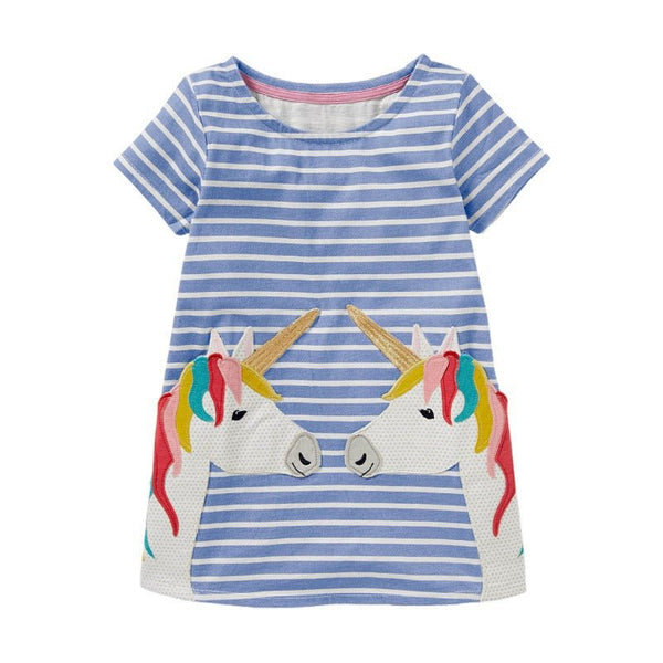 Toddler/Kid Girl's Colorful Unicorn Dress