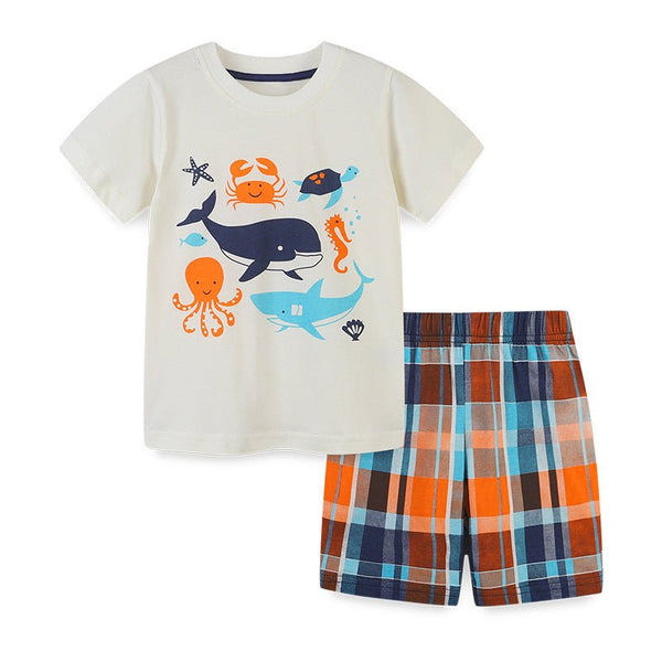 Toddler/Kid Boy's Sea Animals T-shirt and Shorts Set