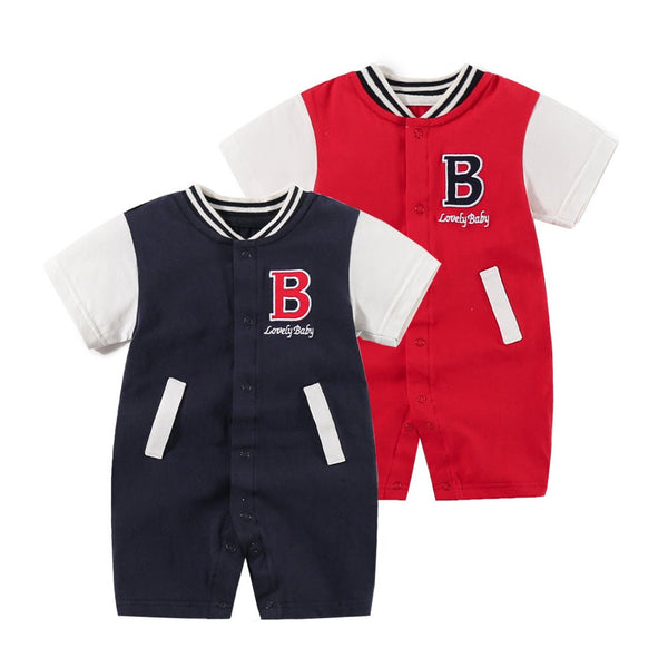 Baby Baseball Jersey Style Jumpsuit (2 Colors)