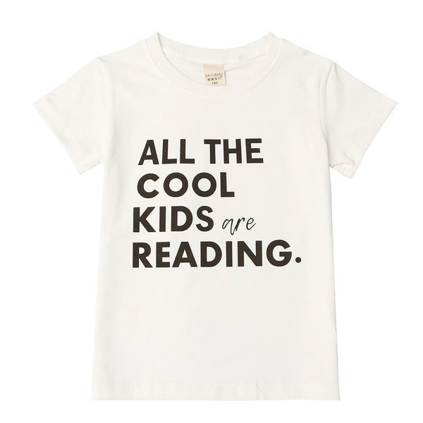Baby/Toddler Casual Letter Print Short Sleeve Tee