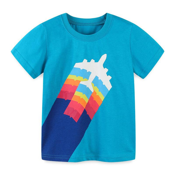 Airplane Print Blue T-shirt for Boys
