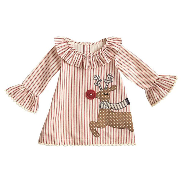 Christmas Toddler/Kid Girl's Deer Print Dress
