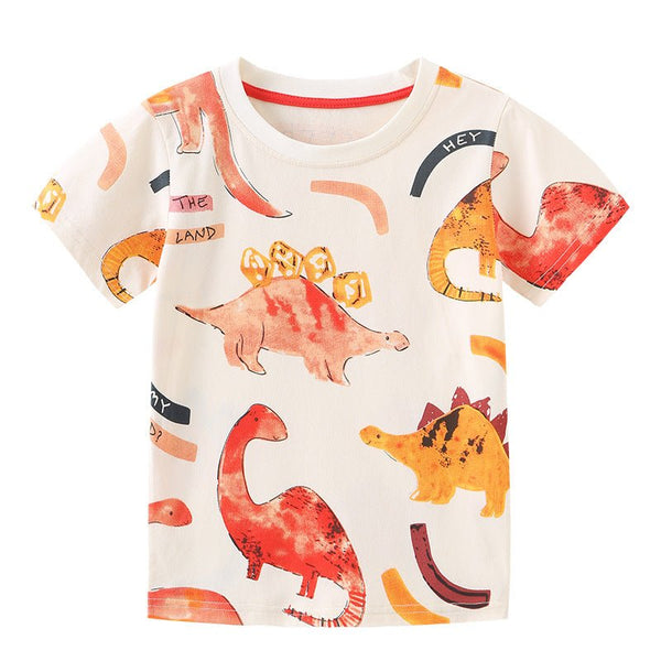 Toddler/Kid's Allover Dinosaur Print Design T-shirt