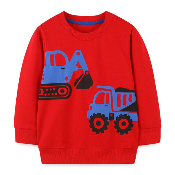 Toddler/Kid Boy Excavators Print Sweatshirt