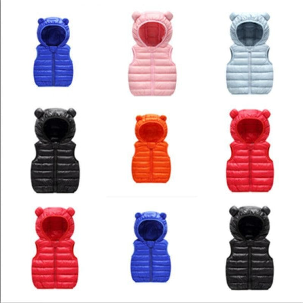Baby Sports Vest Cubs Ears Hooded Outerwear