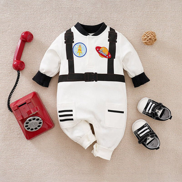 Baby's Space and Rocket Design Long Sleeve Bodysuit