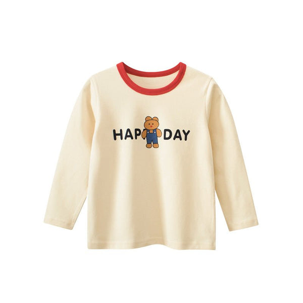 Toddler/Kid Happy Day Casual Long Sleeve Shirt