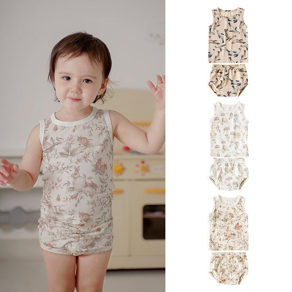 Baby/Toddler Animals Print Top and Shorts Set (3 Designs)