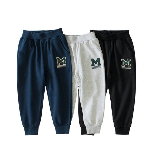 Toddler/Kid Boy Casual M Design Cotton Sweatpants (3 Colors)