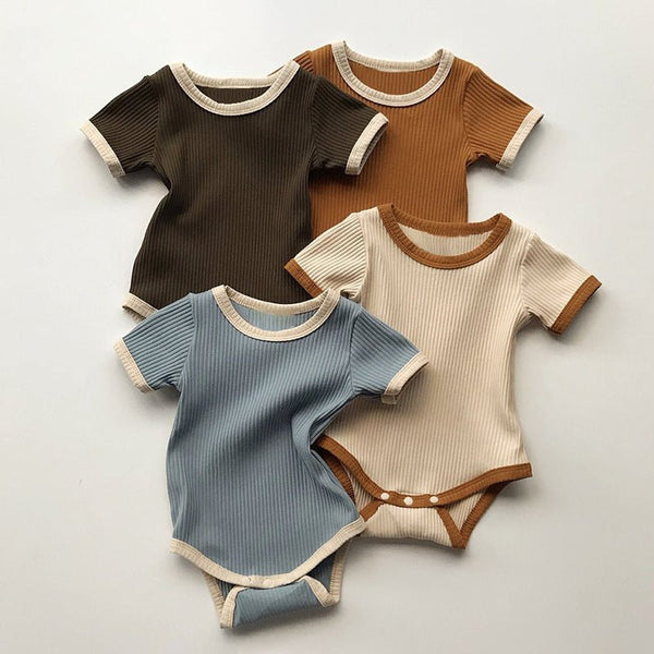 4 Colors Baby's One-Piece Short-sleeve Rompers