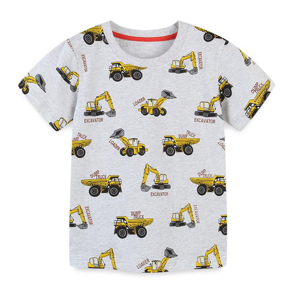 Toddler/Kid Boy Construction Trucks Print T-shirt