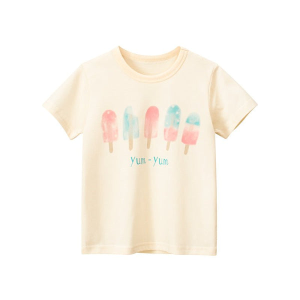Toddler/Kid Girl's Ice Cream Print Design T-shirt