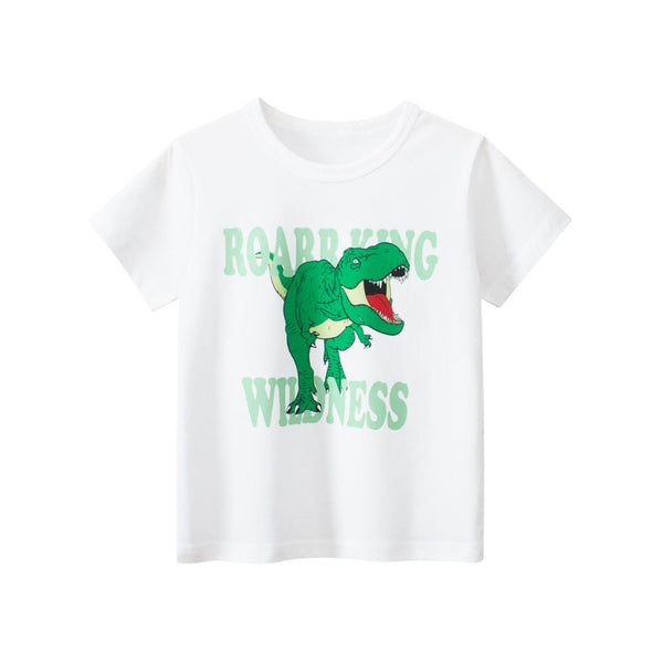 Toddler/Kid's Cartoon Roaring Dinosaur Print Design T-Shirt
