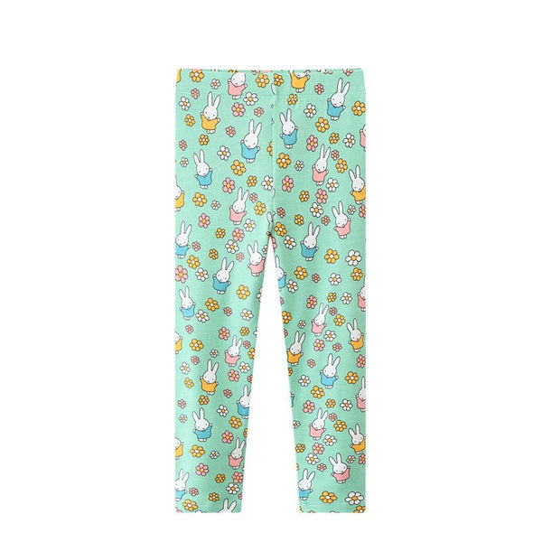Toddler/Kid Girl's Cotton All-over Floral with Bunny Leggings