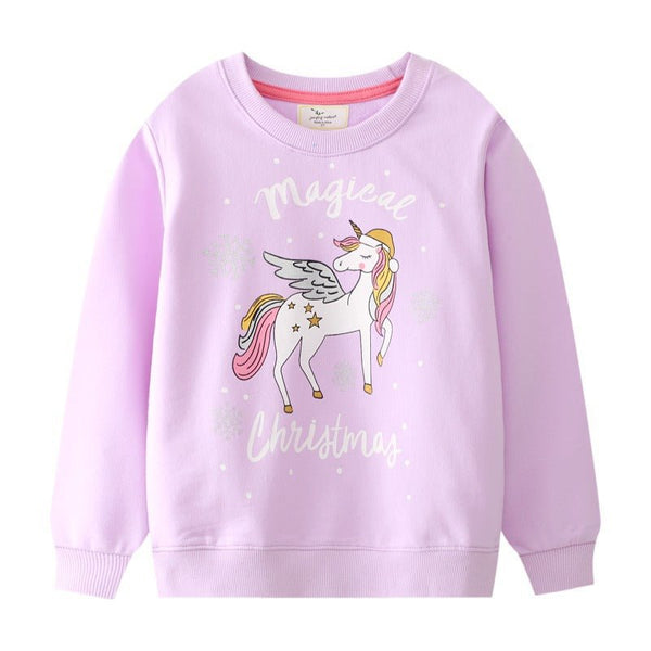 Toddler/Kid Girl's Magical Christmas Unicorn Sweatshirt