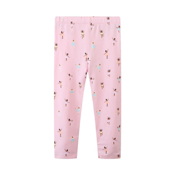 Toddler/Kid Girl's Cartoon Dancing Princess Design Pink Leggings