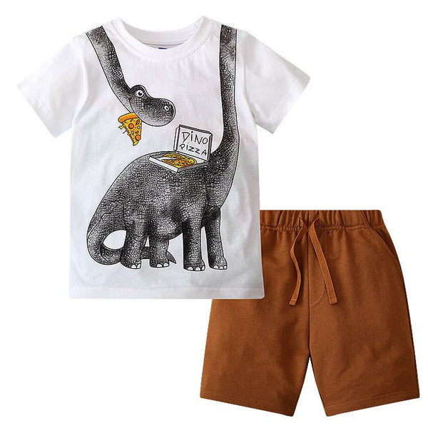 Toddler/Kid Boy's Dinosaur Design T-shirt with Shorts Set