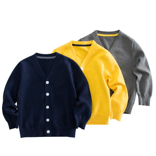 Toddler/Kid Casual Button Up Sweater (3 Colors)