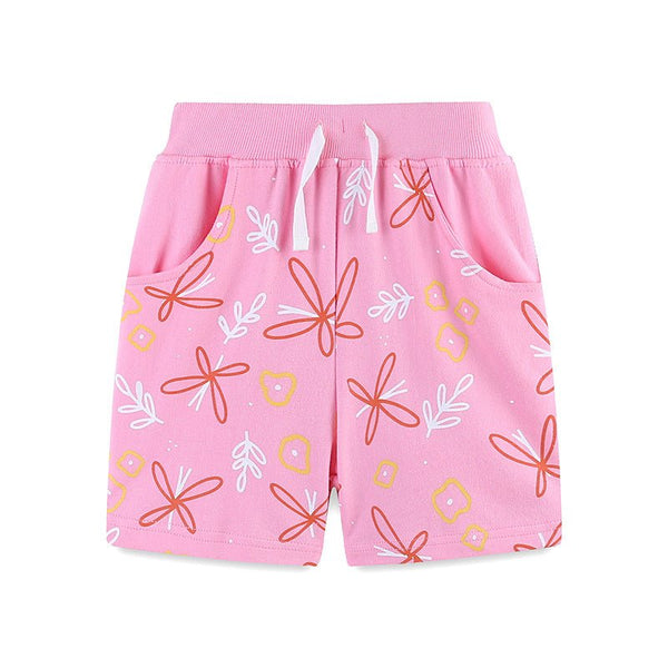 Toddler/Kid Girl Pink Summer Cotton Shorts