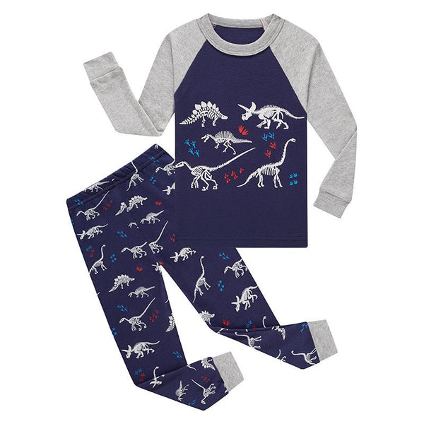 Toddler/Kid Boy's Dinosaurs Print Long Sleeve Pajama Set