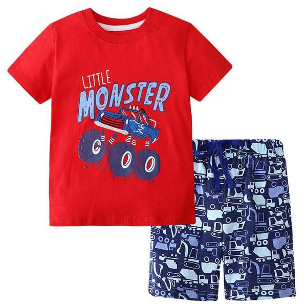 Toddler/Kid Boy's Little Monster Truck T-shirt and Shorts Set