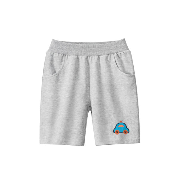 Toddler/Kid Girl's Car Print Design Gray Shorts