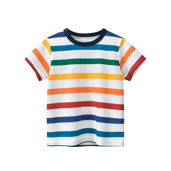 Toddler/Kid's Colorful Striped T-shirt for Summer