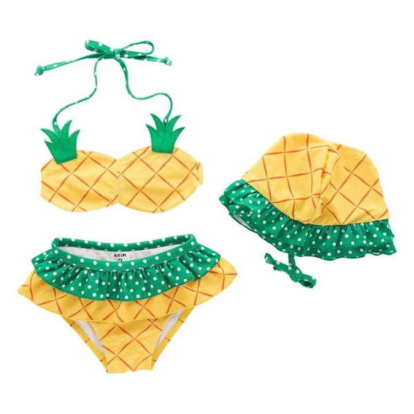 Pineapple Pattern Swimsuit for Toddler/Kid Girls