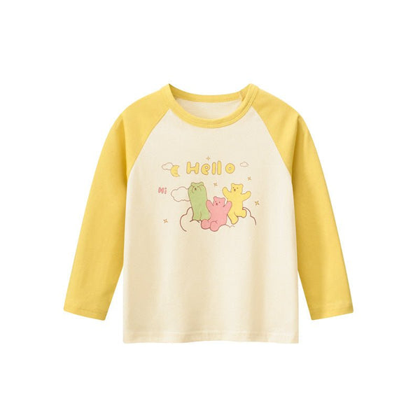 Toddler/Kid Colorful Hello Bears Long Sleeve Shirt