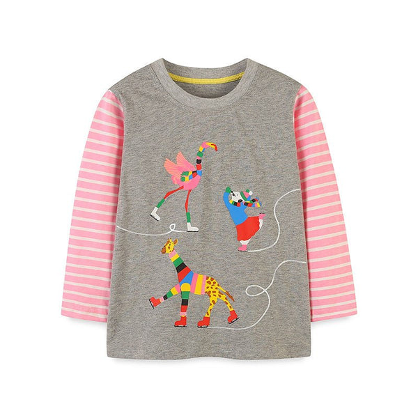Toddler/Kid Festive Holiday Colorful Animals Long Sleeve Shirt