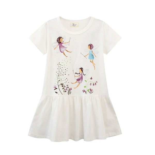 Toddler/Kid Girl's Floral Fairies Dance Design Dress