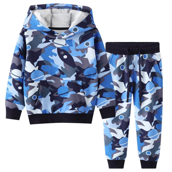 Toddler Boys Blue Fashion Tops and Pants Set