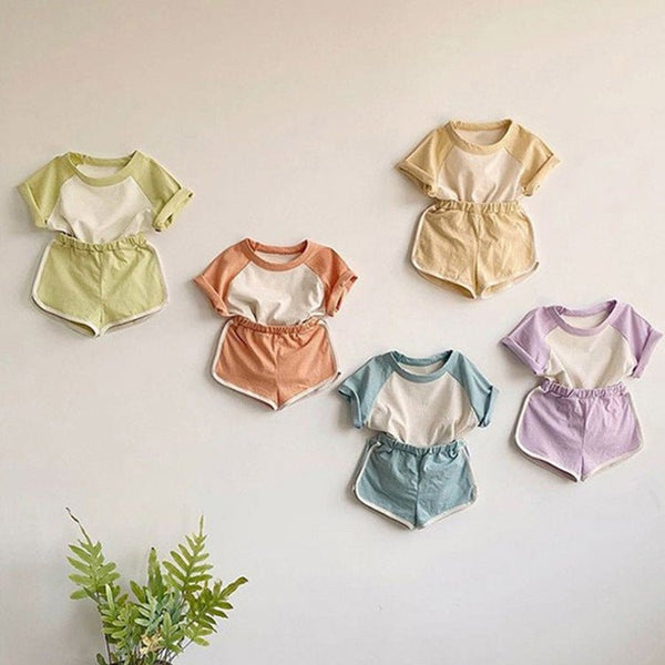 Baby/Toddler's Casual T-shirt with Matching Shorts Set (5 Colors)