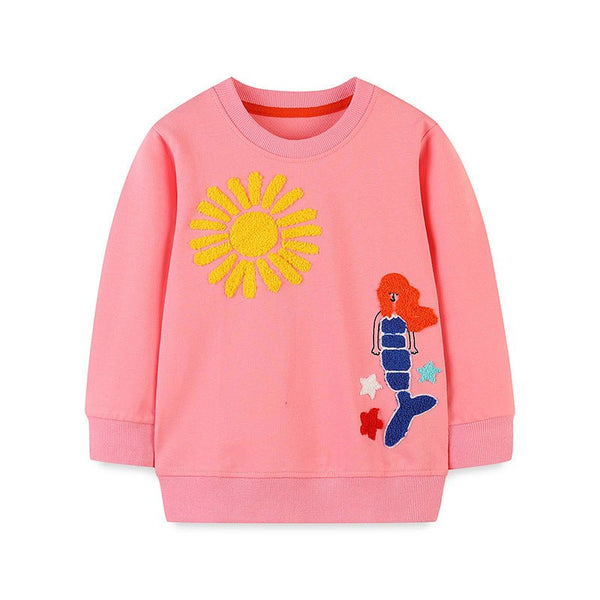 Toddler/Kid Girl Mermaid in the Sun Pink Sweatshirt