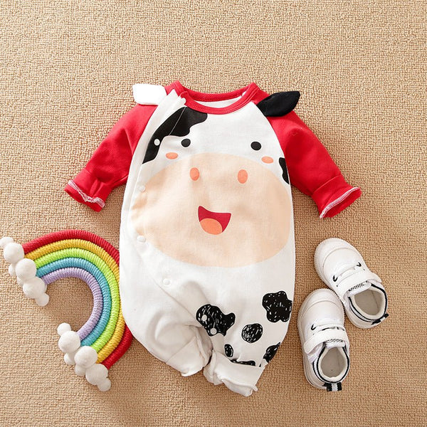 Baby Adorable Cow Print Jumpsuit (2 Colors)