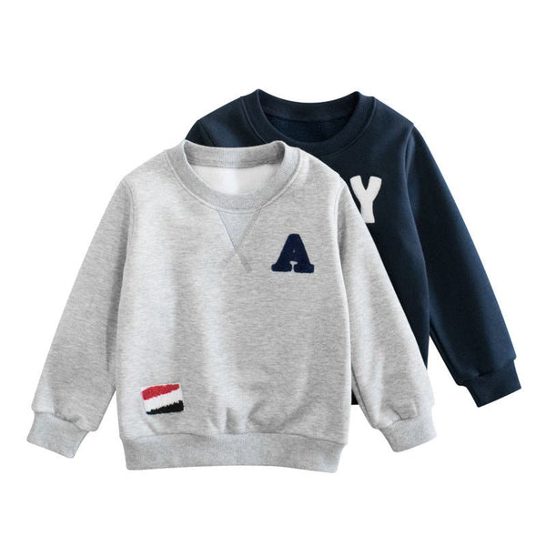 Toddler Boy/Girl Long Sleeve Solid Color Sweatshirt