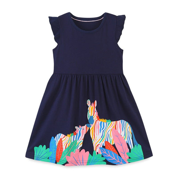 Toddler Girl's Animal Print Sleeveless Dress