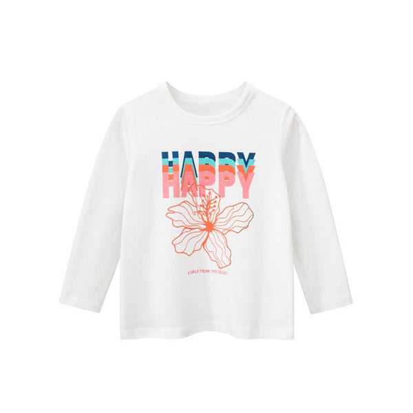 Toddler/Kid Girl Happy Hibiscus Flower Long Sleeve Shirt