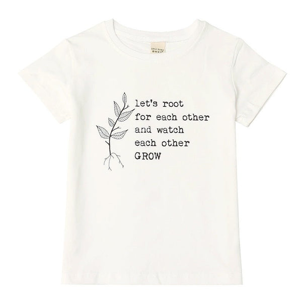 Baby/Toddler's Letter Print White T-shirt
