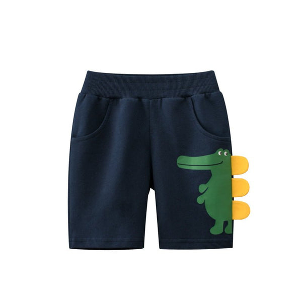 Toddler Boy's Dinosaur Print Casual Shorts