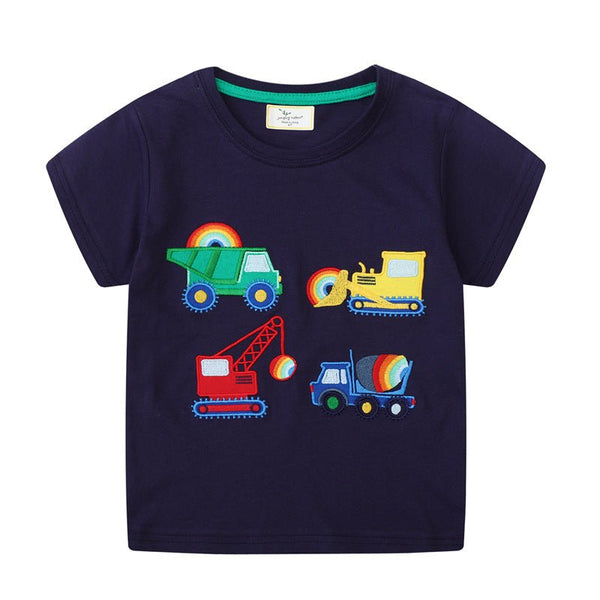 Toddler/Kid Boy's Cool Vehicle Print Design Cotton Tee