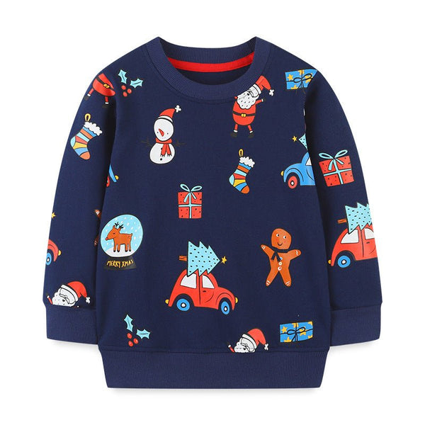 Toddler/Kid's Snowman Print Design Christmas Sweatshirt