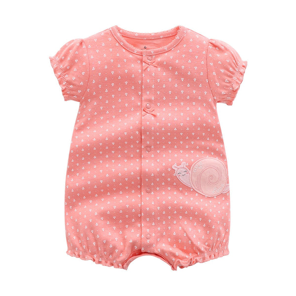 Baby Girl's Pink Snail Pattern Bodysuit