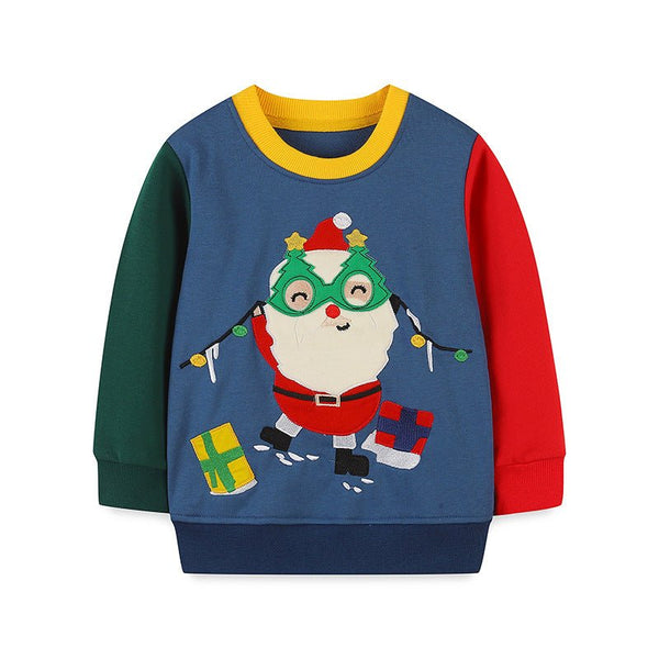 Toddler/Kid Festive Christmas Santa Colorful Sweatshirt