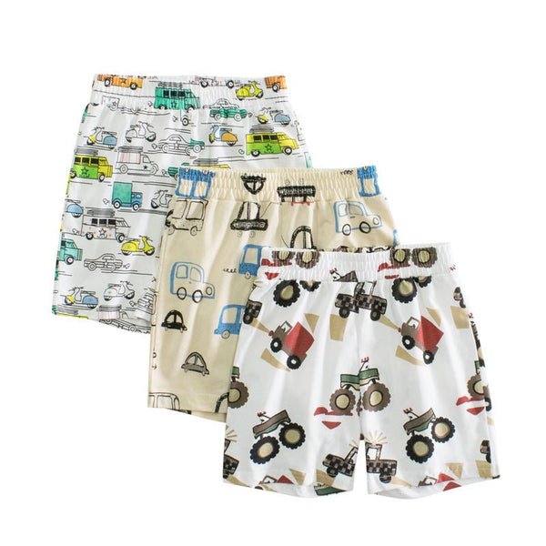Toddler/Kid Boy Vehicle Prints Casual Shorts (3 Designs)