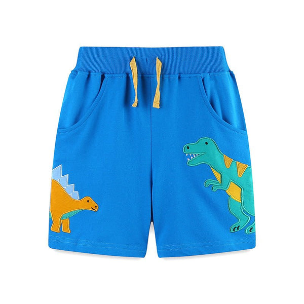 Toddler/Kid Boy's Dino Design Cotton Blue Shorts