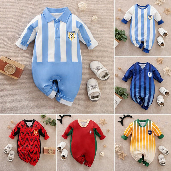 Baby Boy Soccer Style Jumpsuit (6 Designs)