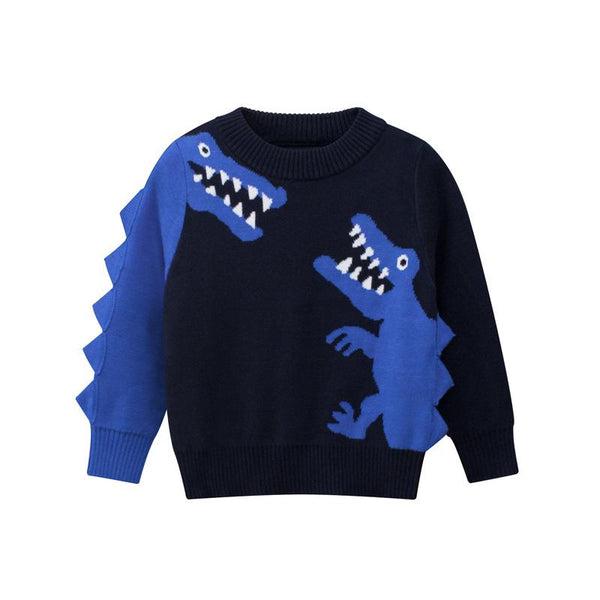 Toddler Boy's Dinosaur Print Sweater