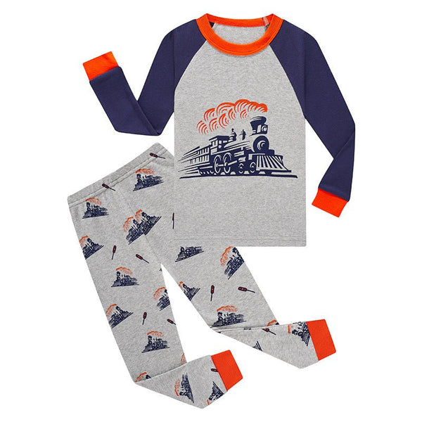 Toddler/Kid Boy's Train Pattern T-shirt with Pants Pajama Set