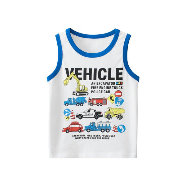 Toddler/Kid Boy's Summer Vehicle Design Vest